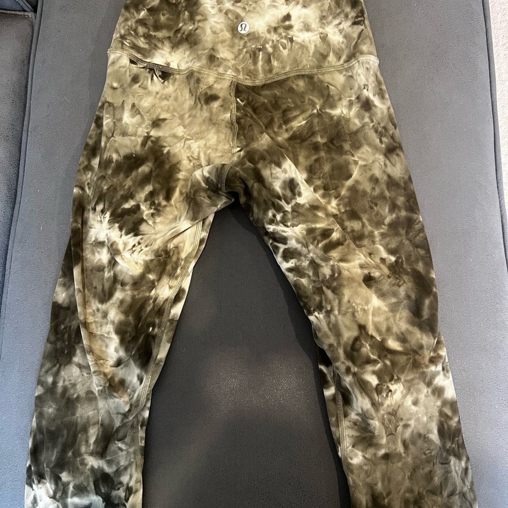lululemon athletica Green Tie-Dye Leggings